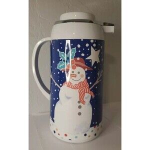 Snowman Thermal Carafe Pitcher Winter Holiday Christmas Party